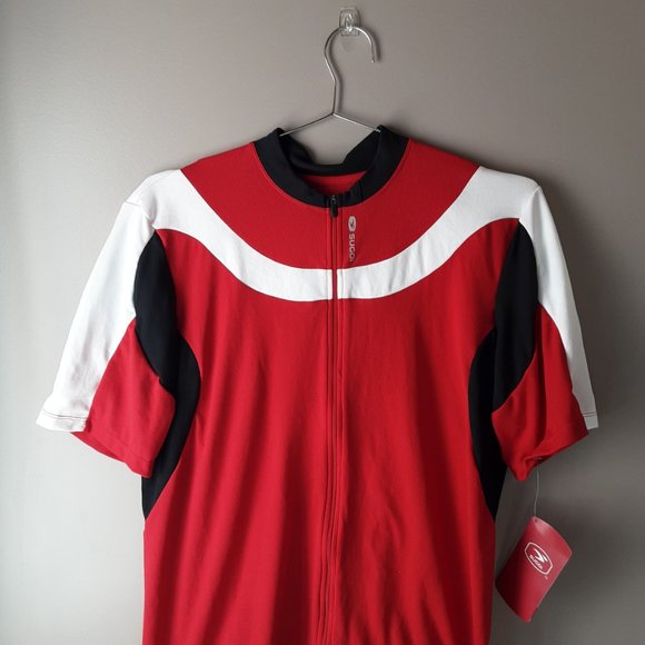 Sugoi Men's Evolution Full-Zip Cycling Jersey Matador Red & Black New! Size XL - Picture 2 of 14